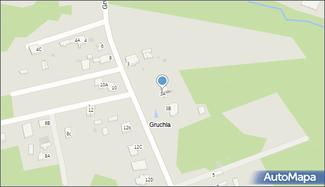 Myszków, Gruchla, 3A, mapa Myszków