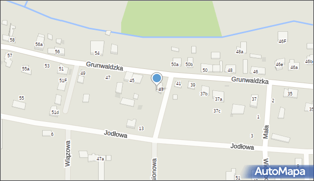 Namysłów, Grunwaldzka, 45a, mapa Namysłów