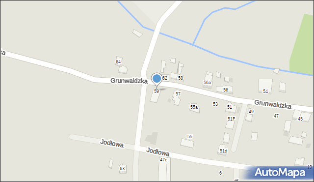 Namysłów, Grunwaldzka, 59, mapa Namysłów