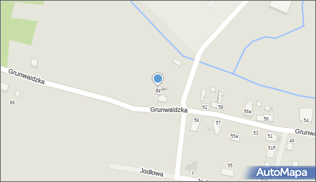 Namysłów, Grunwaldzka, 64, mapa Namysłów