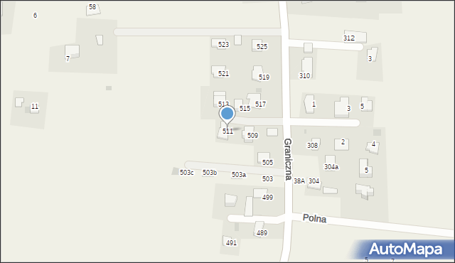 Narama, Graniczna, 511, mapa Narama