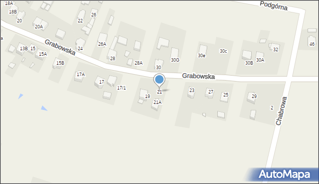 Niegowoniczki, Grabowska, 21, mapa Niegowoniczki