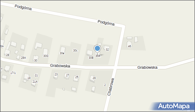 Niegowoniczki, Grabowska, 30A, mapa Niegowoniczki