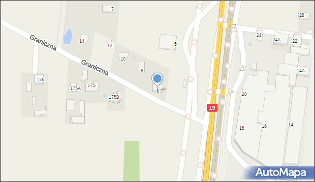 Niemce, Graniczna, 6, mapa Niemce