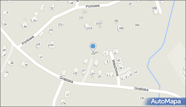 Niepołomice, Grabska, 12p, mapa Niepołomice