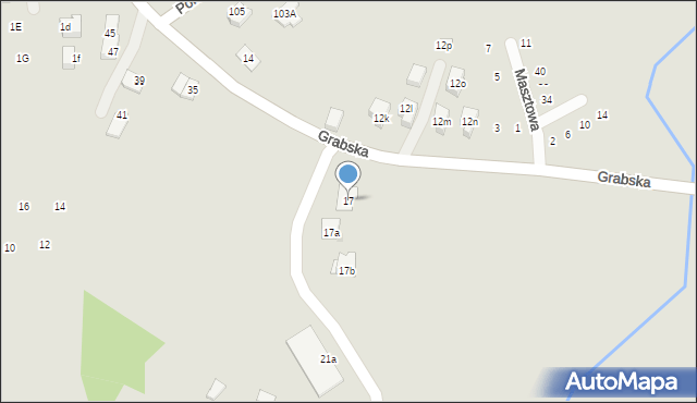 Niepołomice, Grabska, 17, mapa Niepołomice