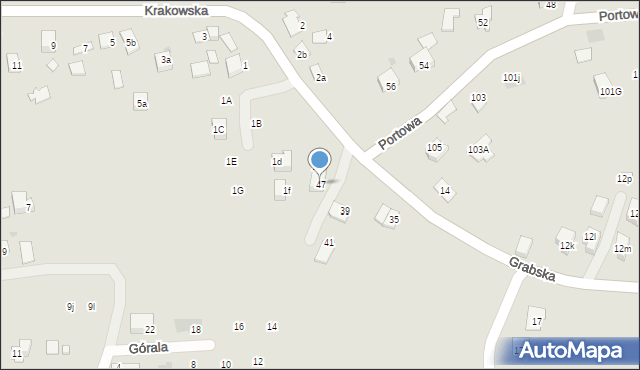 Niepołomice, Grabska, 47, mapa Niepołomice