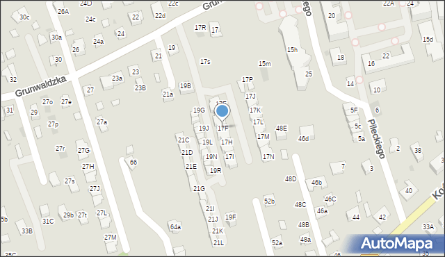 Niepołomice, Grunwaldzka, 17F, mapa Niepołomice