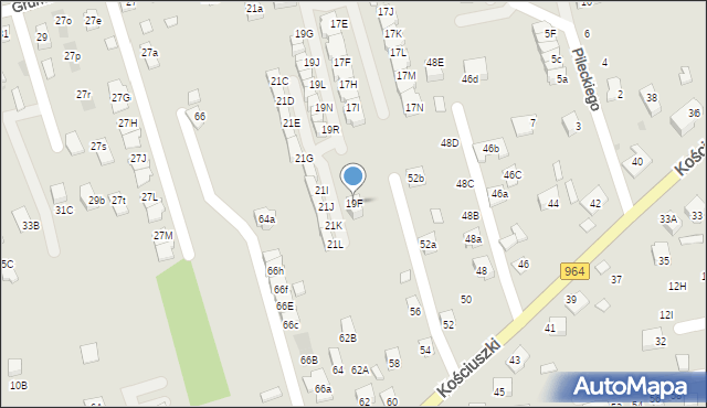 Niepołomice, Grunwaldzka, 19F, mapa Niepołomice
