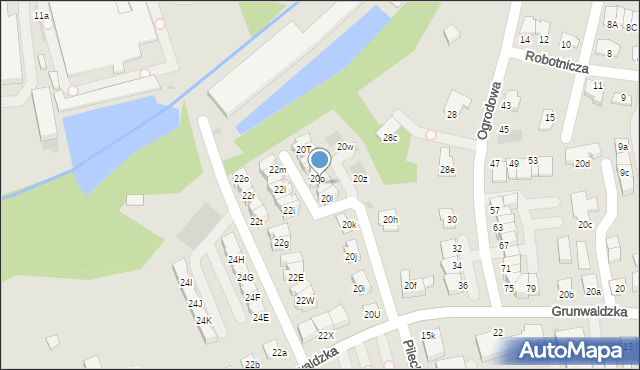 Niepołomice, Grunwaldzka, 20n, mapa Niepołomice