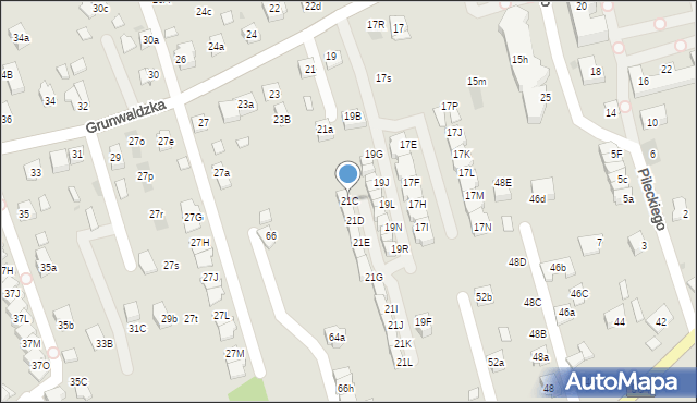 Niepołomice, Grunwaldzka, 21C, mapa Niepołomice