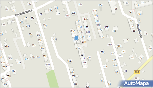 Niepołomice, Grunwaldzka, 21F, mapa Niepołomice