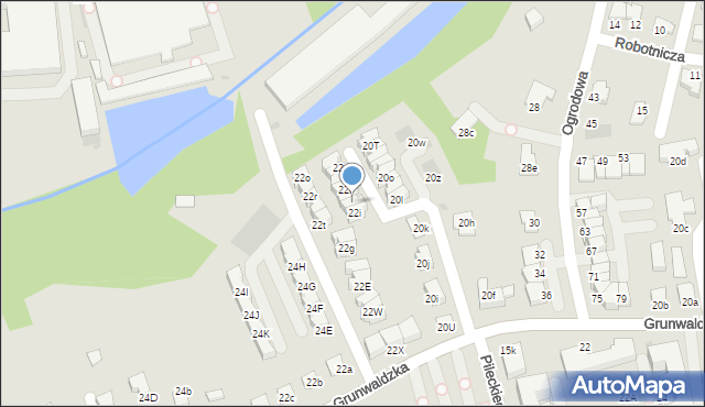 Niepołomice, Grunwaldzka, 22j, mapa Niepołomice