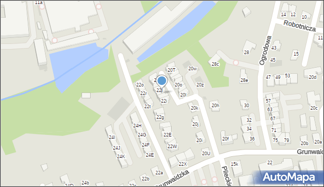 Niepołomice, Grunwaldzka, 22k, mapa Niepołomice