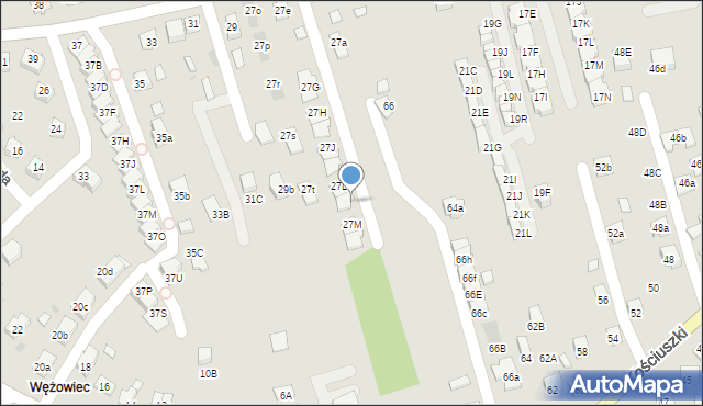 Niepołomice, Grunwaldzka, 27f, mapa Niepołomice