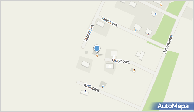 Nowa Kopernia, Grzybowa, 9, mapa Nowa Kopernia