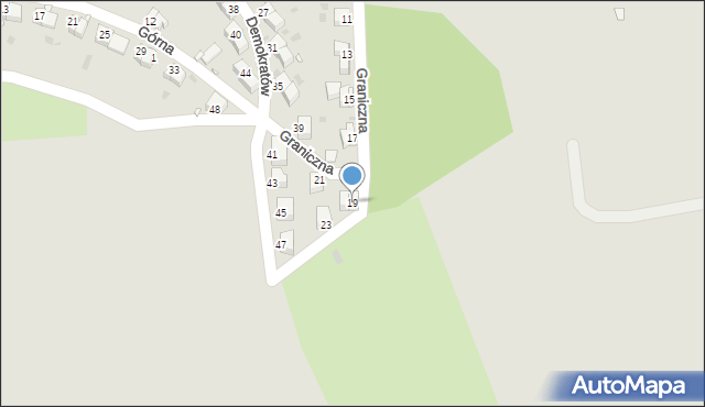 Nowa Ruda, Graniczna, 19, mapa Nowa Ruda