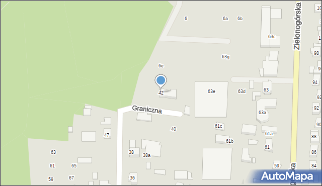 Nowa Sól, Graniczna, 42, mapa Nowa Sól