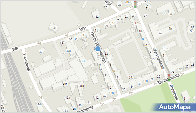 Nowa Sól, Grota-Roweckiego Stefana, gen., 11, mapa Nowa Sól