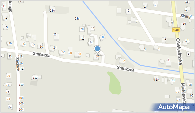 Nowa Wieś, Graniczna, 16, mapa Nowa Wieś