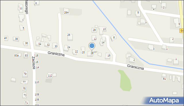 Nowa Wieś, Graniczna, 18, mapa Nowa Wieś