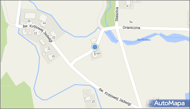 Nowa Wieś, Graniczna, 5, mapa Nowa Wieś