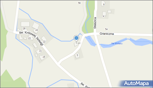 Nowa Wieś, Graniczna, 60, mapa Nowa Wieś