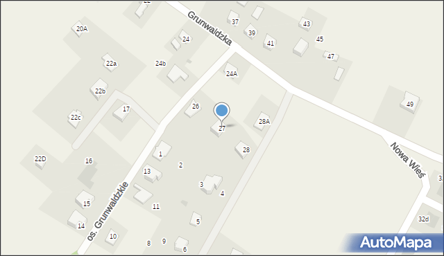 Nowa Wieś, Grunwaldzka, 27, mapa Nowa Wieś