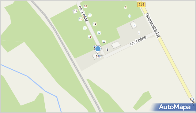 Nowa Wieś Lęborska, Grunwaldzka, 34b, mapa Nowa Wieś Lęborska