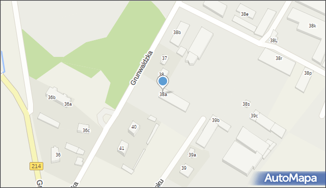 Nowa Wieś Lęborska, Grunwaldzka, 38a, mapa Nowa Wieś Lęborska
