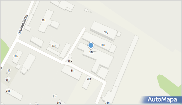 Nowa Wieś Lęborska, Grunwaldzka, 38k, mapa Nowa Wieś Lęborska