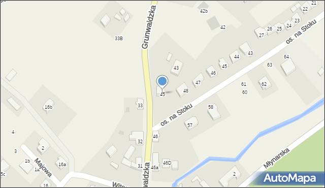 Nowa Wieś Lęborska, Grunwaldzka, 45, mapa Nowa Wieś Lęborska