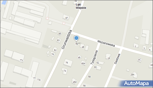 Nowe Miasto Lubawskie, Grunwaldzka, 78, mapa Nowe Miasto Lubawskie