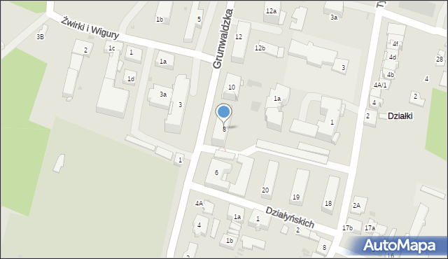 Nowe Miasto Lubawskie, Grunwaldzka, 8, mapa Nowe Miasto Lubawskie