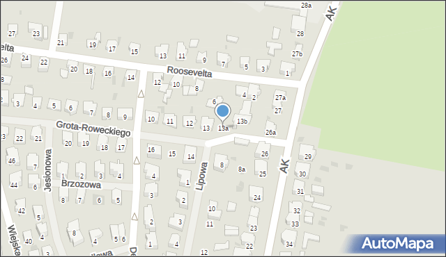 Nowogard, Grota-Roweckiego Stefana, gen., 13a, mapa Nowogard