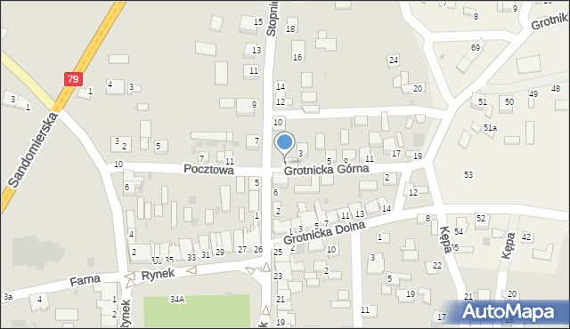 Nowy Korczyn, Grotnicka Górna, 1, mapa Nowy Korczyn