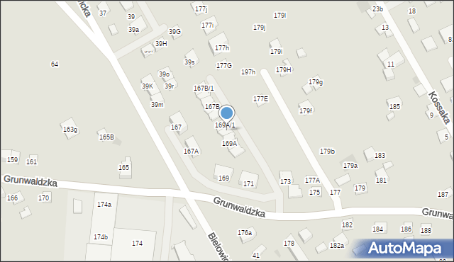 Nowy Sącz, Grunwaldzka, 169A/2, mapa Nowego Sącza