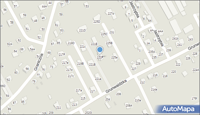 Nowy Sącz, Grunwaldzka, 221F, mapa Nowego Sącza