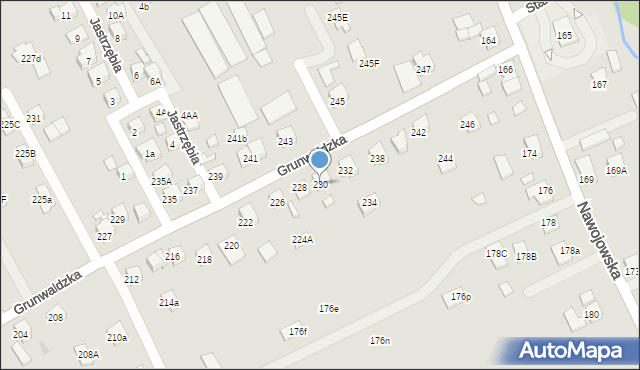 Nowy Sącz, Grunwaldzka, 230, mapa Nowego Sącza