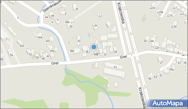 Nowy Targ, Grel, 36a, mapa Nowego Targu