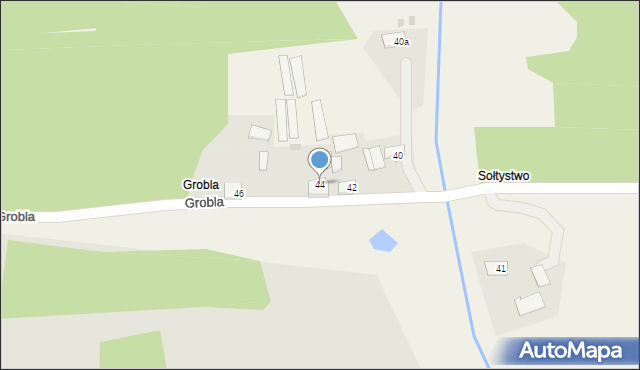 Odporyszów, Grobla, 44, mapa Odporyszów