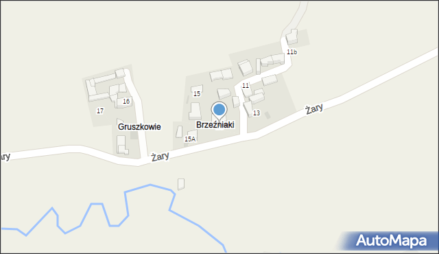 Odrowąż, Gruszkowie, 14, mapa Odrowąż