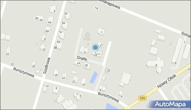 Oława, Grafitowa, 13, mapa Oława