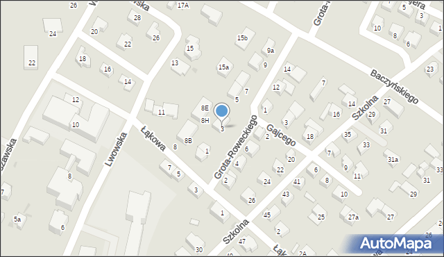 Oława, Grota-Roweckiego Stefana, gen., 3, mapa Oława