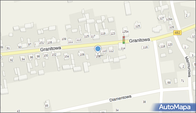 Olszowa, Granitowa, 108, mapa Olszowa