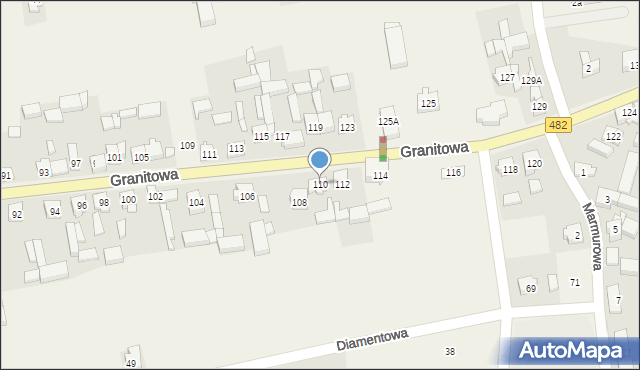 Olszowa, Granitowa, 110, mapa Olszowa