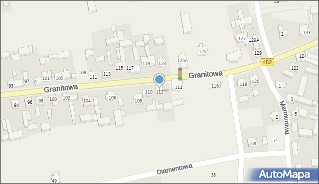 Olszowa, Granitowa, 112, mapa Olszowa