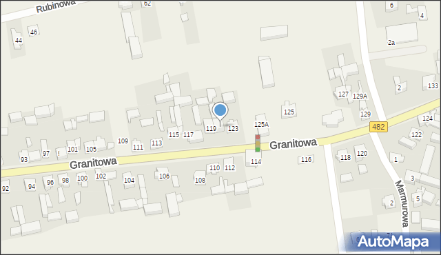 Olszowa, Granitowa, 121, mapa Olszowa