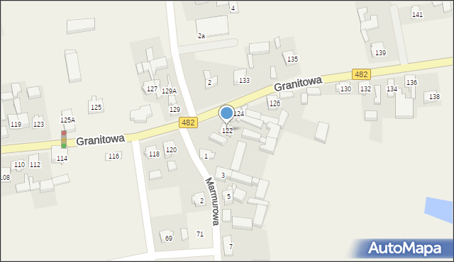 Olszowa, Granitowa, 122, mapa Olszowa