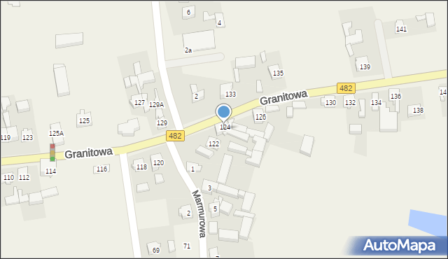 Olszowa, Granitowa, 124, mapa Olszowa